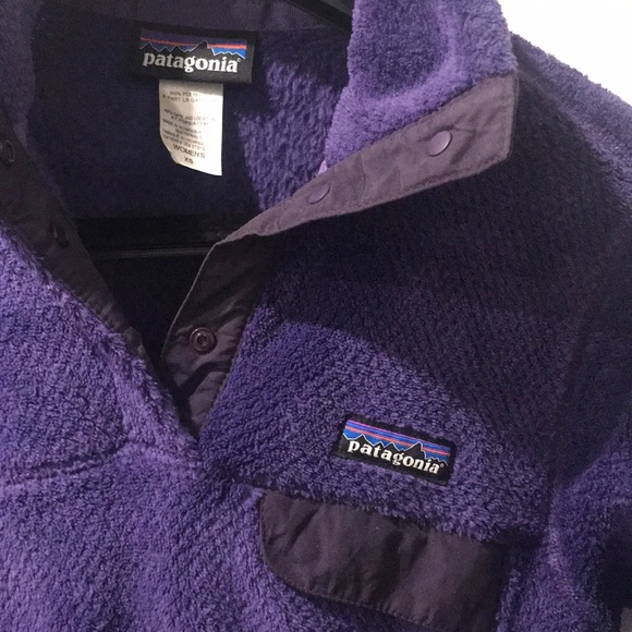Purple 4-snap Patagonia fleece pullover - Picture 4 of 5